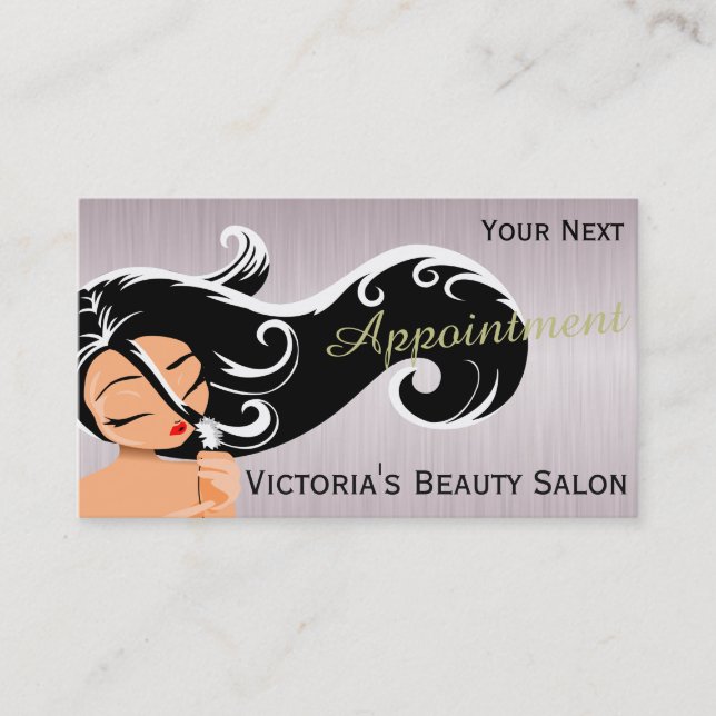 Woman Hair Stylist Appointment Card (Front)