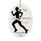 Woman Half Marathon Runner Ornament in Pink