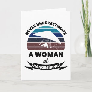 Woman Hanggliding Funny Gift Wife Card