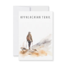 Woman Hiking the Appalachian Trail Blank Card