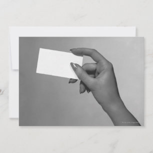 Woman Holding Card
