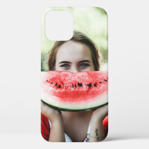 Woman holding sliced watermelon iPhone 12 case