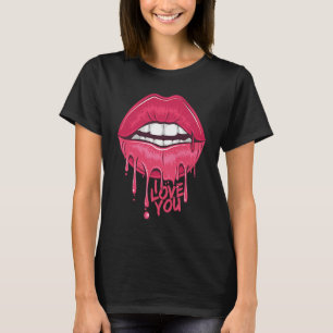 Woman Hot Mouth lips & Red Pepper Cute idea Valent T-Shirt