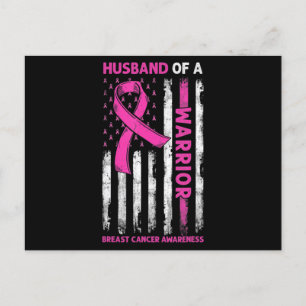 Woman Husband Of A Warrior Breast Cancer Awareness Postcard