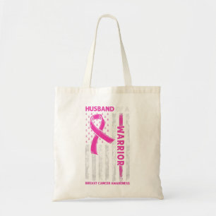 Woman Husband Of A Warrior Breast Cancer Awareness Tote Bag