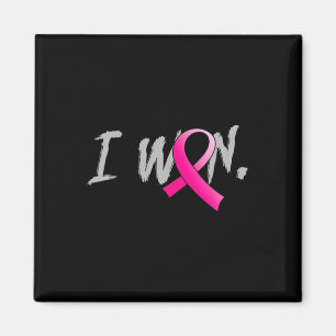 Woman I Won Breast Cancer Awareness Pink Ribbon Su Magnet