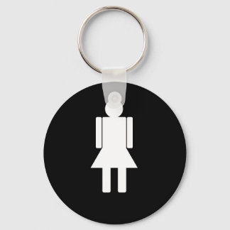 Woman-illustration820 WOMAN CARTOON BATHROOM DOOR Key Ring