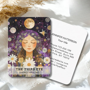 Woman Illustration Energy Heiler Reiki Spirituell Business Card