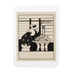 Woman in a Bookshop, design for a 'Yellow Book' co Magnet