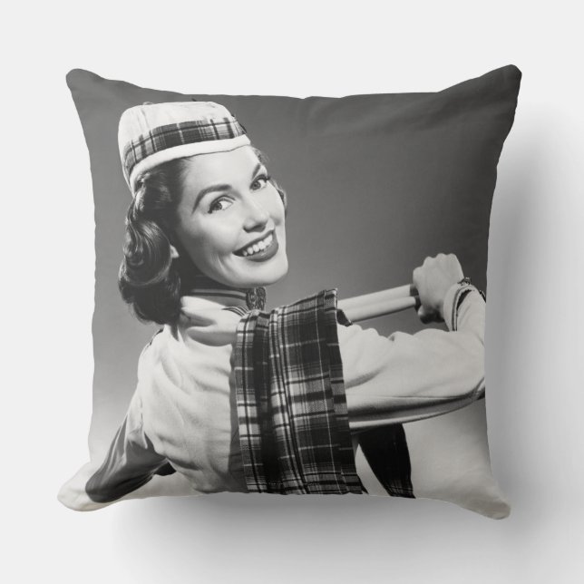 Woman in a Cap Cushion (Front)