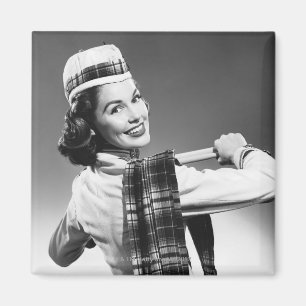 Woman in a Cap Magnet