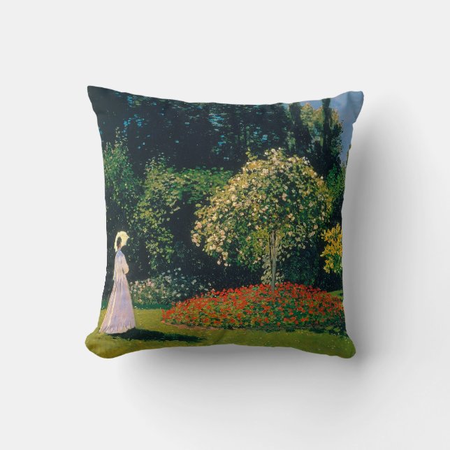 Woman in a Garden, Monet Cushion (Front)