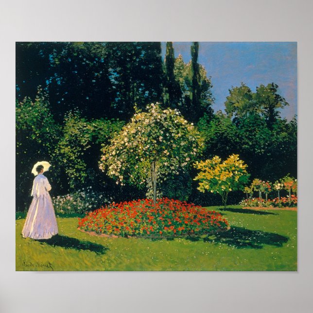 Woman in a Garden, Monet Poster (Front)