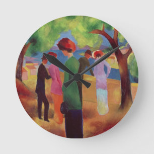Woman in a Green Jacket, 1913 Round Clock