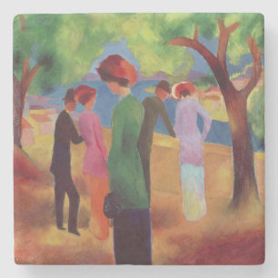 Woman in a Green Jacket, 1913 Stone Coaster
