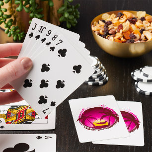 Woman In A Hammock Playing Cards