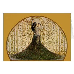 Woman in a Peacock Skirt