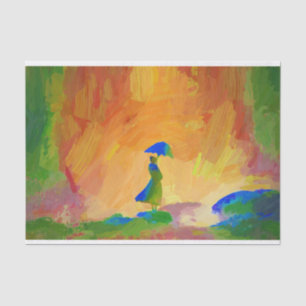 Woman in a Rainstorm Tissue Paper