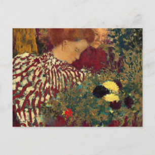 Woman in a Striped Dress, 1895 by Edouard Vuillard Postcard