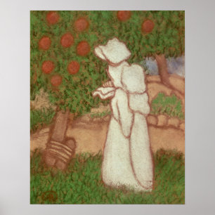 Woman in a White Dress, 1896 Poster