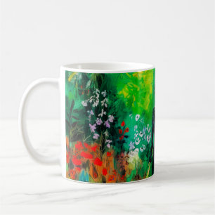Woman in Beautiful Green Meadow  Coffee Mug