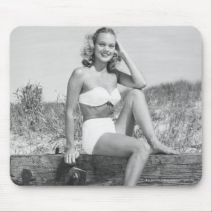 Woman in Bikini Mouse Pad