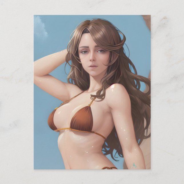 Woman in Bikini Postcard (Front)