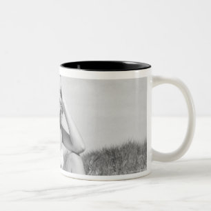 Woman in Bikini Two-Tone Coffee Mug
