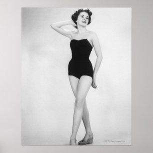 Woman in Black Corset Poster