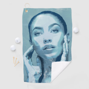"Woman in Blue" Golf Towel