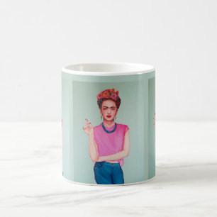 Woman in Blue Jeans Oil Painting Coffee Mug