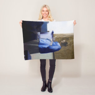 Woman in Blue, Johannes Vermeer Fleece Blanket