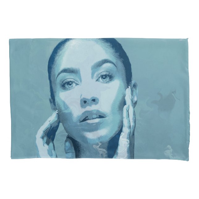"Woman in Blue" Pillowcase (Front)