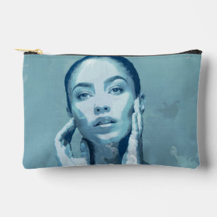"Woman in Blue" Premium Canvas Accessory Pouch