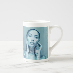 "Woman in Blue" Premium Canvas Bone China Mug