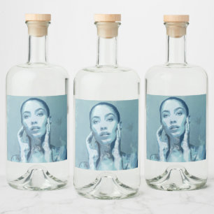 "Woman in Blue" Premium Canvas Liquor Bottle Label