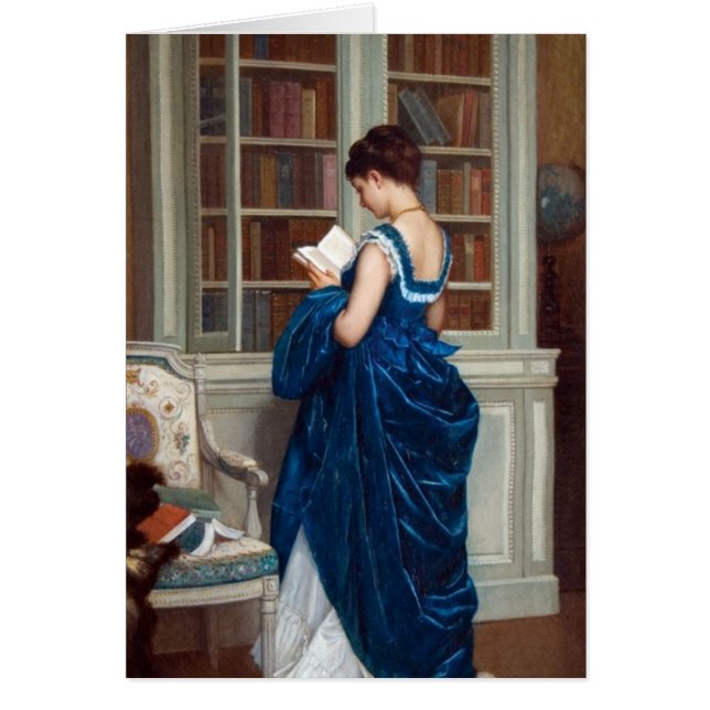Woman in Blue, reading a Book (Front)