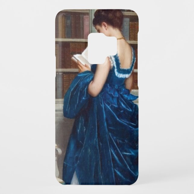 Woman in Blue, reading a Book Case-Mate Samsung Galaxy Case (Back)