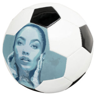 "Woman in Blue" Soccer Ball