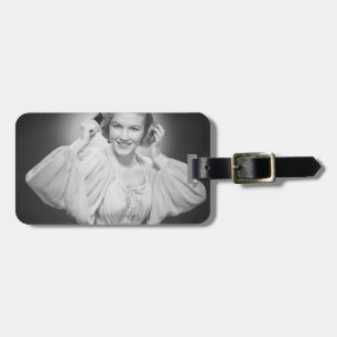 Woman in Dress 2 Luggage Tag