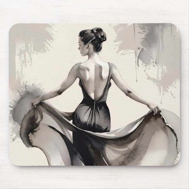 Woman in dress art mouse pad (Front)