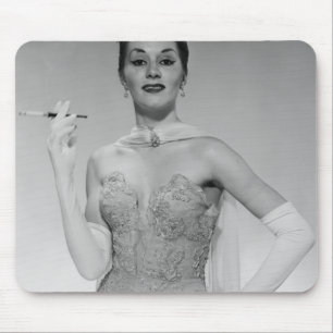 Woman in Dress Mouse Pad