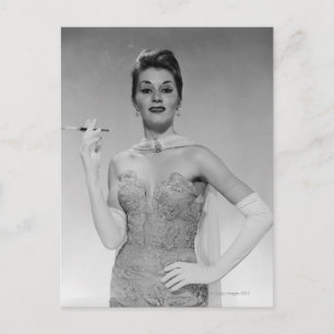 Woman in Dress Postcard