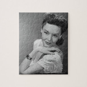 Woman in Evening Gown Jigsaw Puzzle