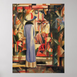 Woman in Front of a Shop Window by August Macke Poster