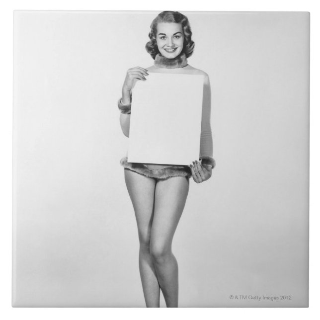 Woman in Fur Tile (Front)