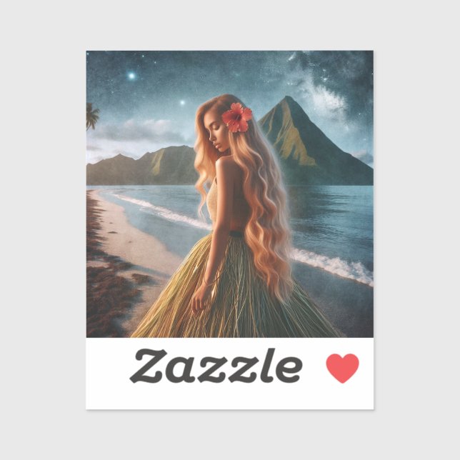 Woman in Grass Skirt (Sheet)