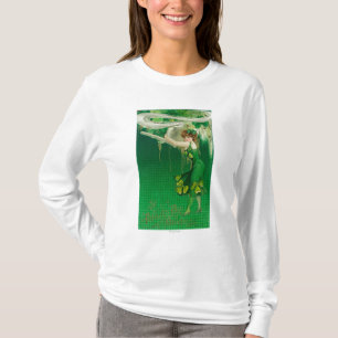 Woman in Green Holding a Pipe Scene T-Shirt