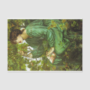 Woman in Green (The Day Dream) (by D.G. Rosetti) Tissue Paper