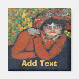 Woman in Hat, Personalise Magnet